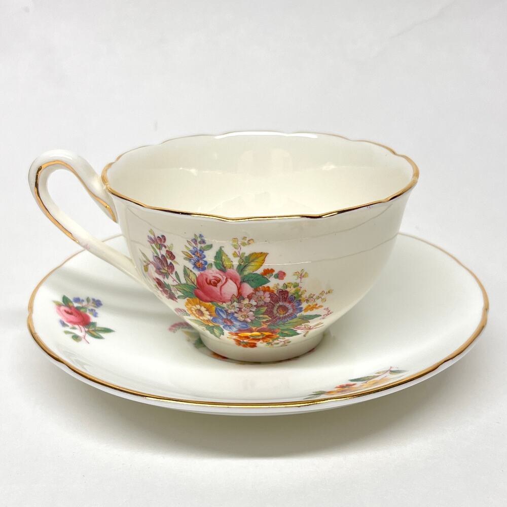 Coalport Fragrance Demitasse Cup and Saucer Set English Bone China